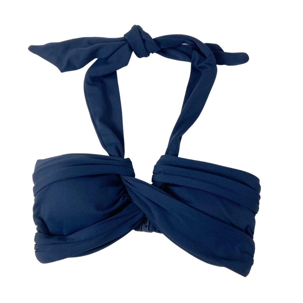 Navy Blue Halter Swim Top